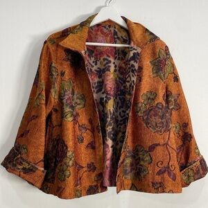 Art t Wear Blazer  Romantic Reversible Floral  PM
